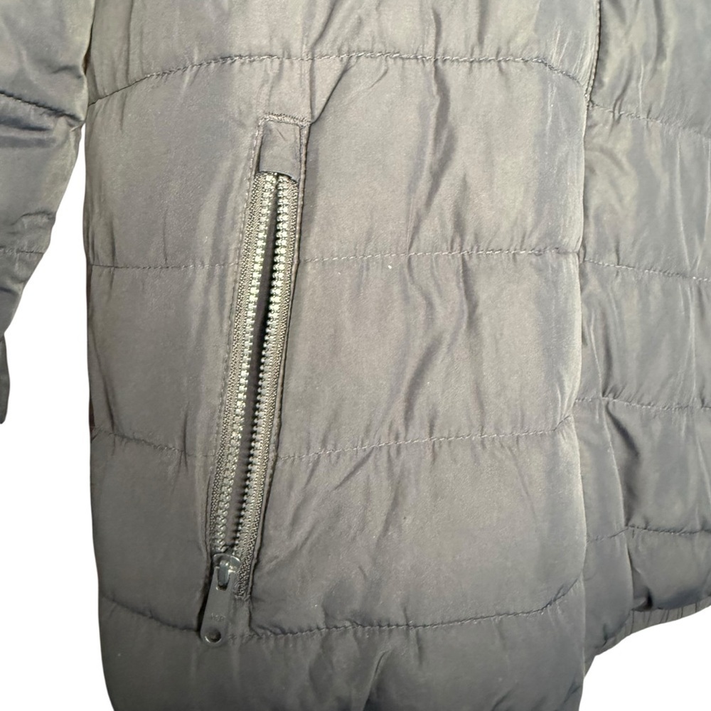 Abercrombie Kids Fleece Lined Puffer Coat Jacket Boys 15/16 Navy Water Resistant - Picture 7 of 15